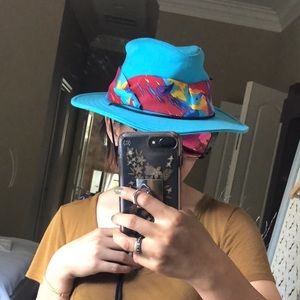 Vintage blue hats
